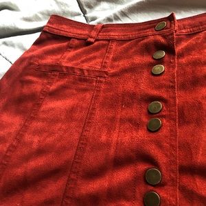 A-line Short burnt auburn/red skirt